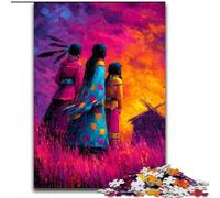 Jigsaw Puzzles 1000 Pieces for Adults Teens Native American Woman, Stress Relief Toys Unique Birthday And Gifts for Ages 14+ (Size 26x38cm)