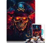 Jigsaw Puzzles 1000 Pieces for Adults Teens Neon Pirate Captain 1000 Pieces for Adults,is Ideal As Gifts for The Whole Family Suitable for And 14 38x26cm