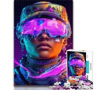 Jigsaw Puzzles 1000 Pieces for Adults Teens Neon Warriors 1000 Piece Puzzle,with Matching Poster And Trivia Sheet for Ages 14+ 50x75cm