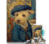 Jigsaw Puzzles 1000 Pieces for Adults Teens Night Sky Style Dog, Stress Reliever Staycation Kill Time,gifts for Friends And Family for for Age 14 38x26cm