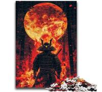 Jigsaw Puzzles 1000 Pieces for Adults Teens Ninja Under The Moon Puzzles for Teenagers,Staycation Kill Time with Fully Interlocking Randomly Shaped Pieces (26x38cm)