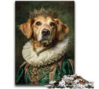 Jigsaw Puzzles 1000 Pieces for Adults Teens Noble Golden Retriever Brain Intelligence Challenge Addictive Toys Funny Gift for Ages 14+ 38x26cm