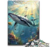 Jigsaw Puzzles 1000 Pieces for Adults Teens Ocean Whales 1000 Pieces for Adults,Educational Games Home Decoration Birthday Present, Gifts, Wall Art (50x75cm)