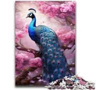Jigsaw Puzzles 1000 Pieces for Adults Teens Peacock And Cherry Blossom Puzzles,Birthday Present, Gifts, Wall Art for Age 14 Years Up (38x26cm)