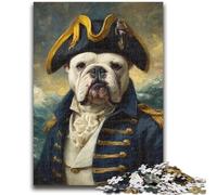Jigsaw Puzzles 1000 Pieces for Adults Teens Pirate Captain French Bulldog Puzzles for Teenagers,for Educational Game Challenge Toy Unique Home Decor And Gifts (38x26cm)