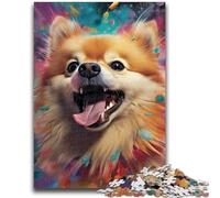 Jigsaw Puzzles 1000 Pieces for Adults Teens Pomeranian Adult Puzzles,Challenging Game for Is Ideal As A Gift for The Whole Family (50x75cm)