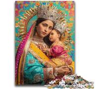 Jigsaw Puzzles 1000 Pieces for Adults Teens Portrait of Mary The Mother 1000 Pieces for Adults,Stress Reliever Difficult Challenge Secret Santa Gifts (38x26cm)
