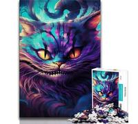Jigsaw Puzzles 1000 Pieces for Adults Teens Psychedelic Animal Cat Adult Jigsaw,Educational Games Home Decoration Suitable for Desktop Decoration 75x50cm