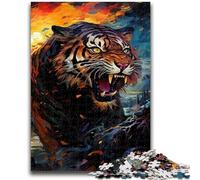 Jigsaw Puzzles 1000 Pieces for Adults Teens Psychedelic Animal Tiger Adult Jigsaw,Learning Educational Toys Family Games Unique Birthday And Gifts (75x50cm)