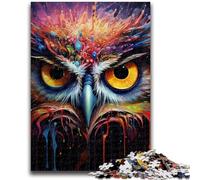 Jigsaw Puzzles 1000 Pieces for Adults Teens Psychedelic Bird Owl 1000 Pieces for Adults,Educational Games Home Decoration Birthday Present, Gifts, Wall Art (50x75cm)