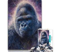 Jigsaw Puzzles 1000 Pieces for Adults Teens Psychedelic Chimpanzee 1000 Pieces for Teenagers,Educational Games Home Decoration Suitable for Desktop Decoration 26x38cm