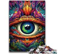 Jigsaw Puzzles 1000 Pieces for Adults Teens Psychedelic Eyes Puzzles for Teenagers,for Educational Game Challenge Toy Unique Home Decor And Gifts (38x26cm)