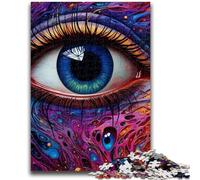 Jigsaw Puzzles 1000 Pieces for Adults Teens Psychedelic Eyes Teenager Puzzles,Learning Educational Toys Family Games Unique Birthday And Gifts (26x38cm)