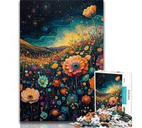Jigsaw Puzzles 1000 Pieces for Adults Teens Psychedelic Flower Oil Painting,family Fun Games Fun at Home Activities,Birthday Present,Travel Gifts 38x26cm