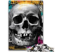 Jigsaw Puzzles 1000 Pieces for Adults Teens Psychedelic Skull 1000 Pieces for Adults,Educational Games Home Decoration Birthday Present, Gifts, Wall Art (50x75cm)