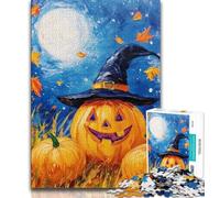 Jigsaw Puzzles 1000 Pieces for Adults Teens Pumpkin Wizard,Challenging Game And Family Play Educational Game for Birthday,Chrismas (75x50cm)