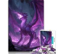 Jigsaw Puzzles 1000 Pieces for Adults Teens Purple Flying Dragon Adult Jigsaw,Educational Games Home Decoration Suitable for Desktop Decoration 38x26cm