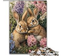 Jigsaw Puzzles 1000 Pieces for Adults Teens Rabbits in The Garden, Fun Activity for Home, Rainy Days Toys, Birthday Gifts (Size 50x75cm)