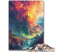 Jigsaw Puzzles 1000 Pieces for Adults Teens Rainbow Clouds for Age 14+ Challenging To Complete But Fun And Humorous Great Gifts And Toys 50x75cm