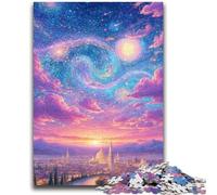 Jigsaw Puzzles 1000 Pieces for Adults Teens Rainbow Sunset 1000 Piece Jigsaw,with Matching Poster And Trivia Sheet for Ages 14+ (50x75cm)