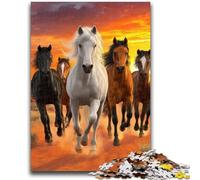Jigsaw Puzzles 1000 Pieces for Adults Teens Running Horse 1000 Pieces for Teenagers,Educational Games Home Decoration Suitable for Desktop Decoration (38x26cm)