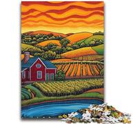 Jigsaw Puzzles 1000 Pieces for Adults Teens Rural Art Challenging Game Toys for Is Ideal As A Gift for The Whole Family 26x38cm