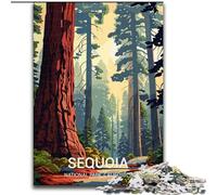 Jigsaw Puzzles 1000 Pieces for Adults Teens Sequoia National Park Poster Brain Teaser Game Wall Decoration Unique Birthday And Xmas Gifts (50x75cm) 1000pcs