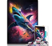 Jigsaw Puzzles 1000 Pieces for Adults Teens Shark Supernatural 1000 Pieces for Adults,is Ideal As Gifts for The Whole Family Suitable for And 14 75x50cm