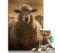Jigsaw Puzzles 1000 Pieces for Adults Teens Sheep,Challenging Game And Family Play Educational Game for Birthday,Chrismas (75x50cm)