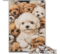 Jigsaw Puzzles 1000 Pieces for Adults Teens Shih Tzu Dogs Collage, Stress Reliever Difficult Challenge Home Decoration Toys (Size 26x38cm)