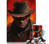 Jigsaw Puzzles 1000 Pieces for Adults Teens Skeleton Cowboy,Challenging Game And Family Play Educational Game for Birthday,Chrismas (75x50cm)