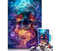 Jigsaw Puzzles 1000 Pieces for Adults Teens Skeleton Octopus Puzzles for Adults,Family Educational Games Home Decoration Gift (size 38x26cm)