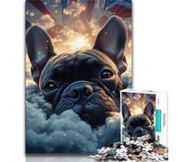 Jigsaw Puzzles 1000 Pieces for Adults Teens Sleeping Pug,Challenging Game And Family Play Educational Game for Birthday,Chrismas (38x26cm)