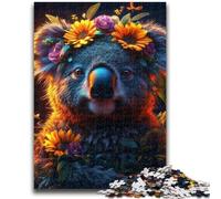 Jigsaw Puzzles 1000 Pieces for Adults Teens Smiling Koala 1000 Piece Puzzle,with Matching Poster And Trivia Sheet for Ages 14+ (50x75cm)