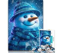 Jigsaw Puzzles 1000 Pieces for Adults Teens Snowman 1000 Pieces for Adults,Stress Reliever Difficult Challenge Secret Santa Gifts 26x38cm