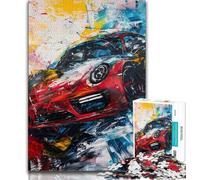 Jigsaw Puzzles 1000 Pieces for Adults Teens Sports Car Graffiti Puzzles for Adults,Family Educational Games Home Decoration Gift (size 75x50cm)