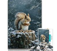 Jigsaw Puzzles 1000 Pieces for Adults Teens Squirrels in Winter Puzzles for Teenagers,Challenging Family Activity Games DIY Toy for Home Wall Decor Gifts (size 75x50cm)