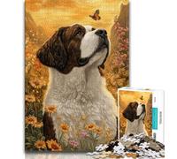 Jigsaw Puzzles 1000 Pieces for Adults Teens St Bernard Dog,Challenging Game for Is Ideal As A Gift for The Whole Family (38x26cm)