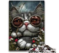Jigsaw Puzzles 1000 Pieces for Adults Teens Steampunk Cat Educational Family Game Wall Decoration Unique Birthday And Xmas Gifts 50x75cm