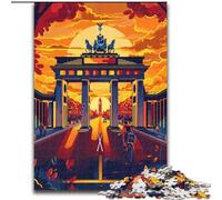 Jigsaw Puzzles 1000 Pieces for Adults Teens Sunset at The Berlin Gate Educational Games Home Decoration Artists Collection, Fine Art (50x75cm) 1000pcs