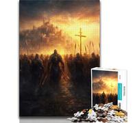 Jigsaw Puzzles 1000 Pieces for Adults Teens Ten Medieval Angel Knights,family Fun Games Fun at Home Activities,Birthday Present,Travel Gifts (38x26cm)