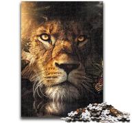 Jigsaw Puzzles 1000 Pieces for Adults Teens The Hiding Lion Toys Educational Games Stress Relieving Artists Collection, Fine Art 50x75cm