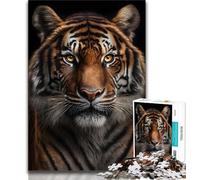 Jigsaw Puzzles 1000 Pieces for Adults Teens Tiger Looks in My Eyes Puzzles for Teenagers,Suitable for Desktop Decoration for And Age 14 38x26cm