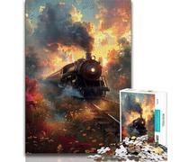 Jigsaw Puzzles 1000 Pieces for Adults Teens Train,Challenging Game for Is Ideal As A Gift for The Whole Family (38x26cm)