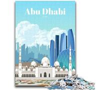 Jigsaw Puzzles 1000 Pieces for Adults Teens Travel to Abu Dhabi Toys Educational Games Stress Relieving Artists Collection, Fine Art (size 50x75cm)
