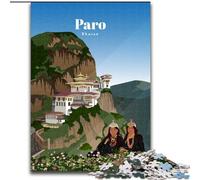 Jigsaw Puzzles 1000 Pieces for Adults Teens Travel to Paro, for Educational Game Challenge Toy Enhance Memory for Age 14 50x75cm