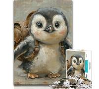 Jigsaw Puzzles 1000 Pieces for Adults Teens Traveling Penguin 1000 Pieces for Adults,is Ideal As Gifts for The Whole Family Suitable for And 14 75x50cm