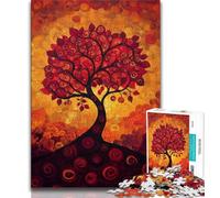 Jigsaw Puzzles 1000 Pieces for Adults Teens Trees in Autumn,Stress Reliever Staycation Kill Time with Matching Poster And Trivia Sheet (75x50cm)