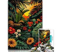 Jigsaw Puzzles 1000 Pieces for Adults Teens Tropical Rain Forest 1000 Pieces for Teenagers,Educational Family Game Suitable for Desktop Decoration (size 38x26cm)