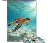 Jigsaw Puzzles 1000 Pieces for Adults Teens Turtle in The Ocean Challenging To Complete But Fun And Humorous Educational Game for Birthday 50x75cm